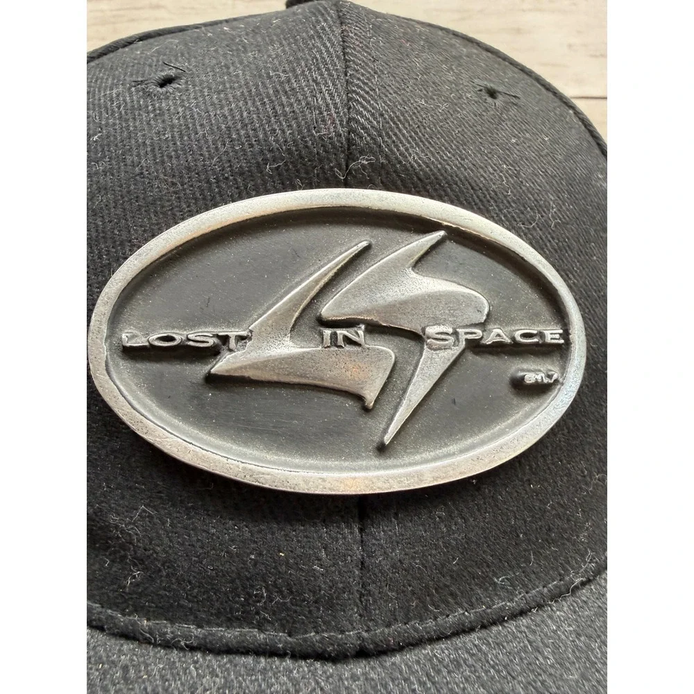 Vintage Lost in Space Movie Promo Hat Black Nissun Cap Metal Logo Adjustable